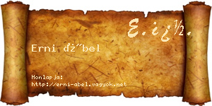 Erni Ábel névjegykártya