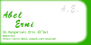 abel erni business card